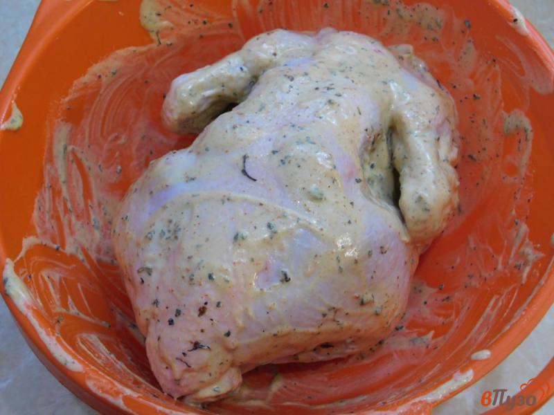 Фото приготовление рецепта: Курица в сметанно-горчичном соусе запеченная в духовке шаг №3