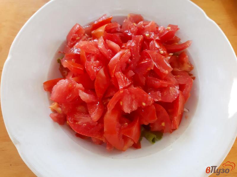 Фото приготовление рецепта: Салат из помидоров с креветками шаг №6