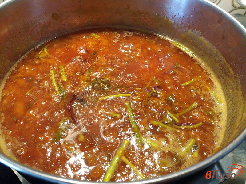 Фото приготовление рецепта: Соус-приправа к мясу из алычи шаг №8