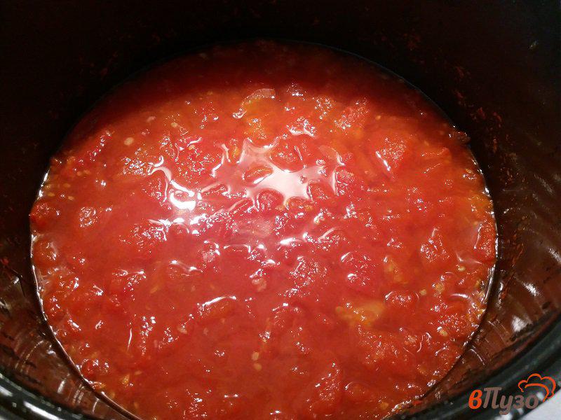 Фото приготовление рецепта: Соус-приправа из помидор с чесноком на зиму шаг №7