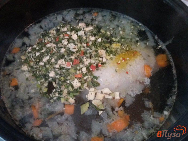 Фото приготовление рецепта: Томатный суп на курином бульоне шаг №3