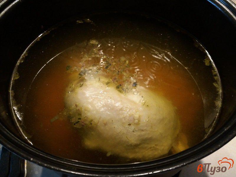 Фото приготовление рецепта: Томатный суп на курином бульоне шаг №6