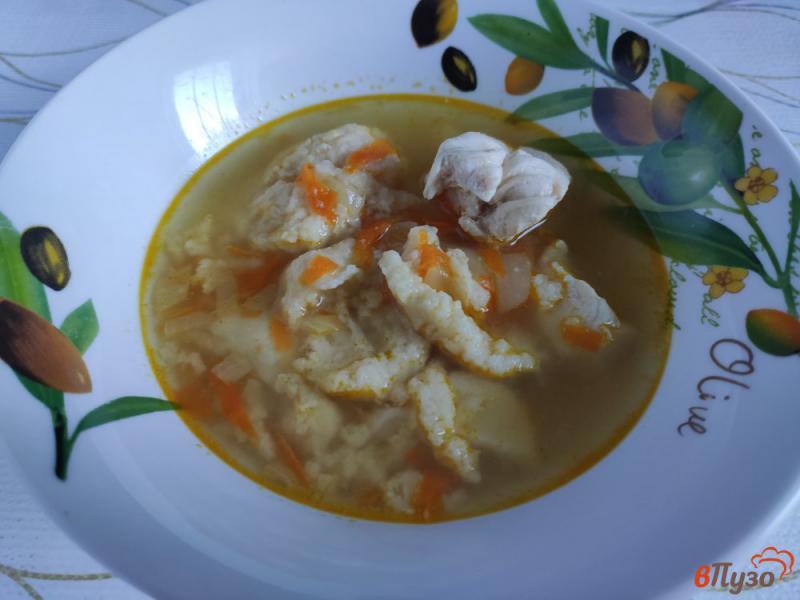 Фото приготовление рецепта: Суп с галушками шаг №8
