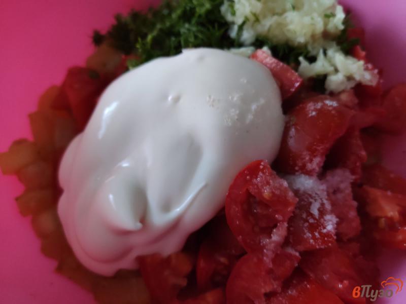 Фото приготовление рецепта: Салат из кабачков с помидорами шаг №5