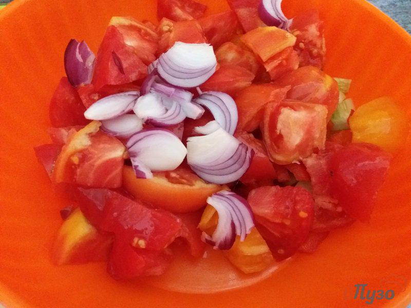 Фото приготовление рецепта: Овощной салат с оливковым маслом шаг №3