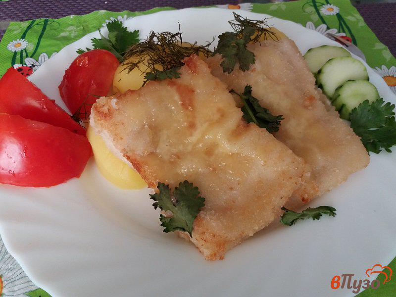 Фото приготовление рецепта: Жаренное филе трески  с сыром в панировке шаг №6