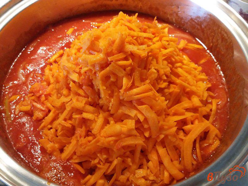 Фото приготовление рецепта: Лечо из болгарского перца с луком и морковью шаг №7
