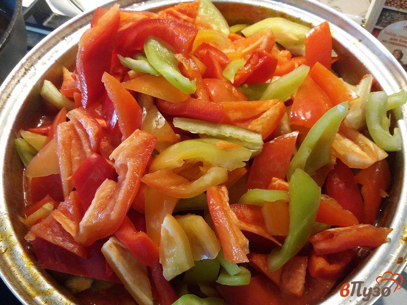 Фото приготовление рецепта: Лечо из болгарского перца с луком и морковью шаг №9