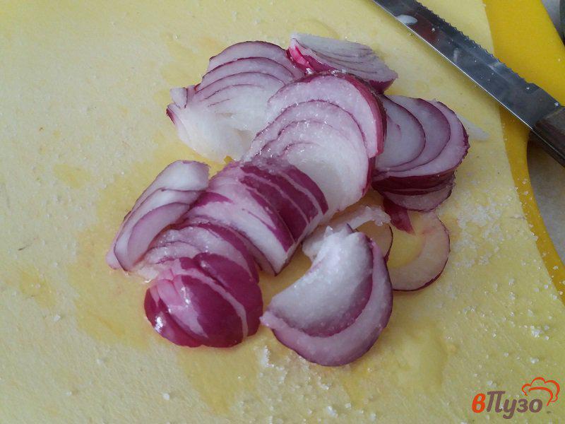 Фото приготовление рецепта: Салат из томатов, творога и кинзы шаг №2