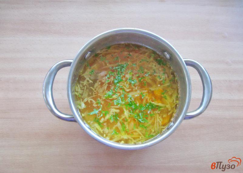 Фото приготовление рецепта: Овощной суп с помидорами и рисом шаг №6