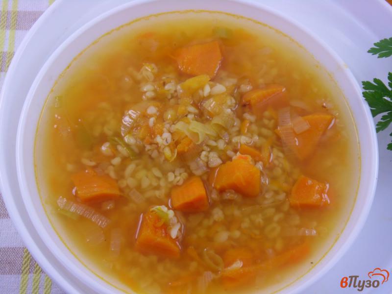 Фото приготовление рецепта: Суп с булгуром и тыквой шаг №9