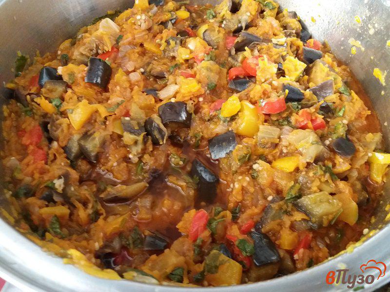 Фото приготовление рецепта: Овощная икра из баклажан шаг №14