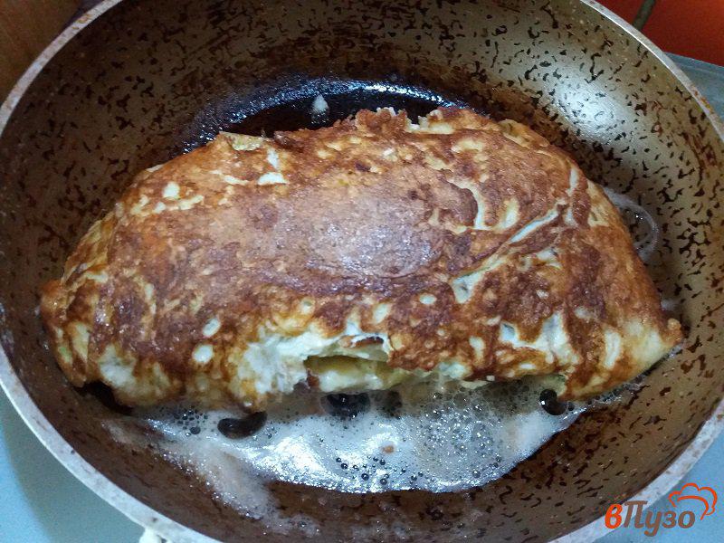 Фото приготовление рецепта: Японский омлет из кабачка шаг №11