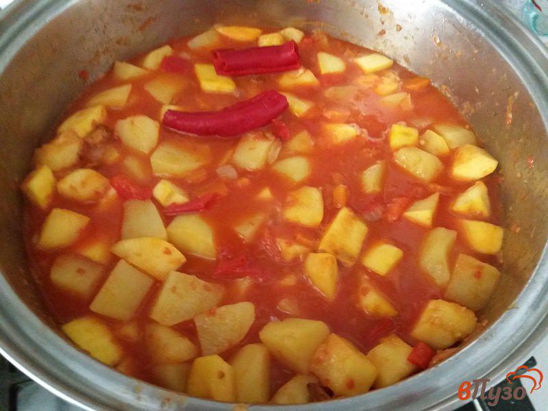 Фото приготовление рецепта: Овощной гарнир из картофеля шаг №9