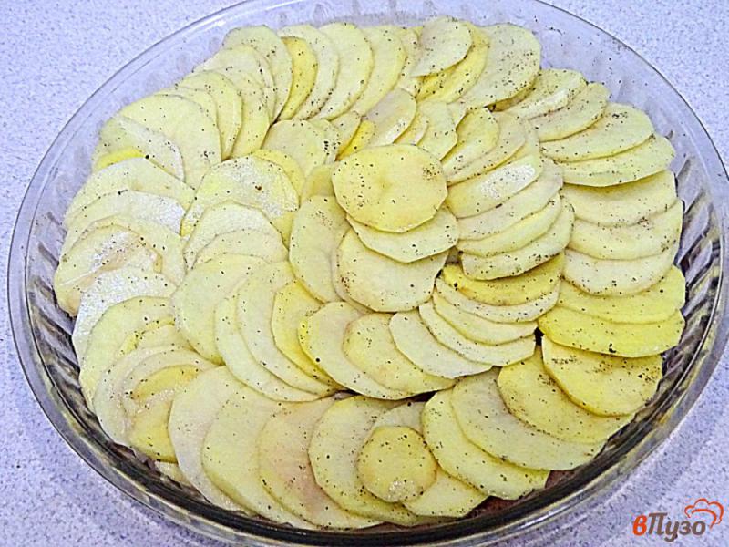 Фото приготовление рецепта: Картофельная запеканка с куриным филе шаг №4