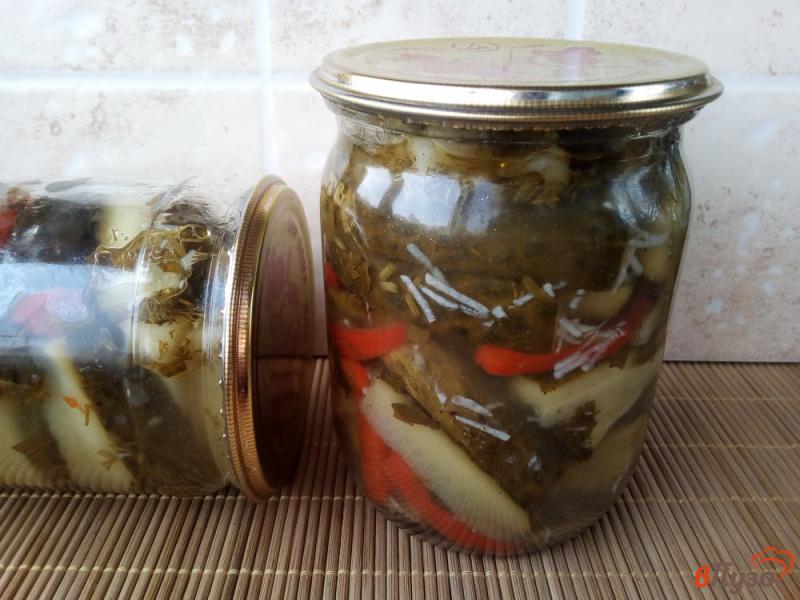 Фото приготовление рецепта: Салат из огурцов на зиму шаг №8