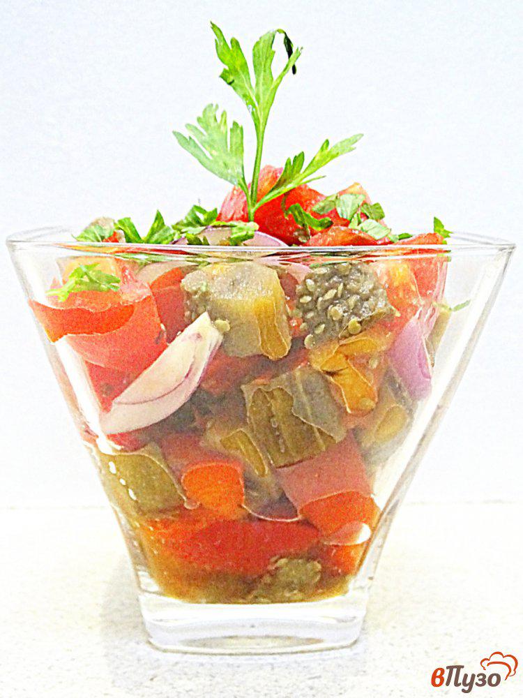 Фото приготовление рецепта: Салат из запеченных овощей шаг №11
