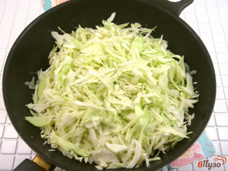 Фото приготовление рецепта: Рагу из капусты и картофеля в сливках шаг №4