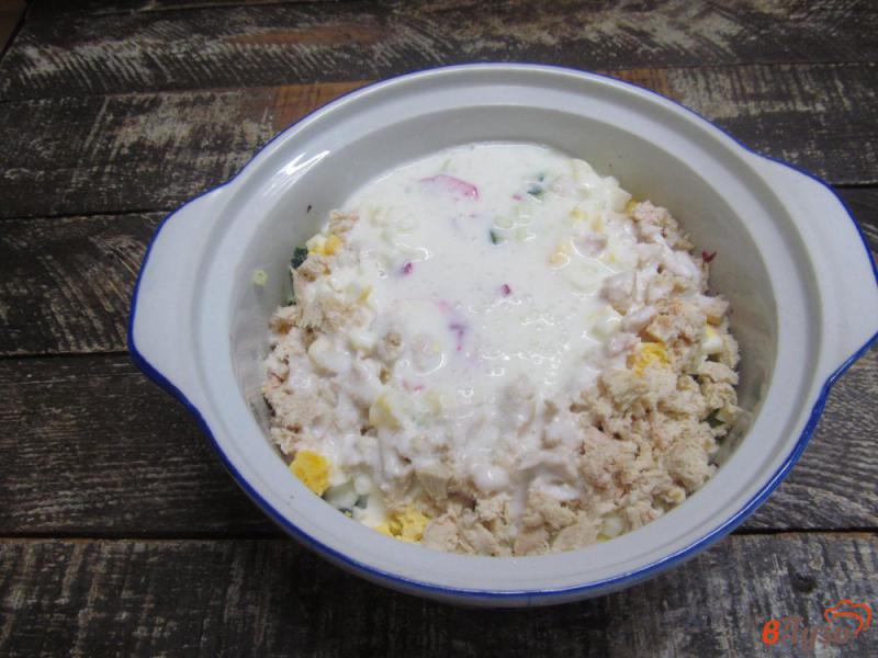 Фото приготовление рецепта: Холодный свекольный суп с жареным картофелем шаг №5
