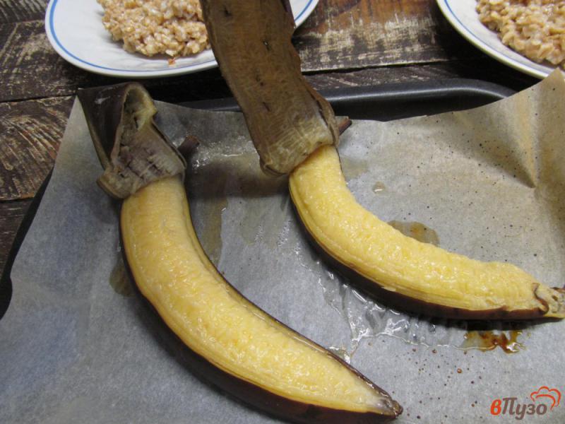 Фото приготовление рецепта: Воздушная овсянка с запеченным бананом шаг №6
