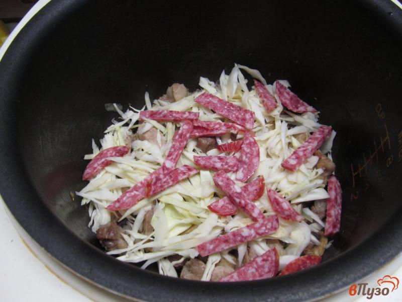 Фото приготовление рецепта: Солянка со свининой и шампиньоном в мультиварке шаг №5