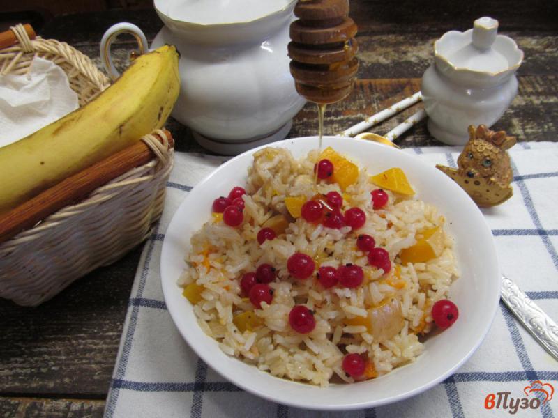 Фото приготовление рецепта: Рисовая каша с тыквой и абрикосом в мультиварке шаг №6