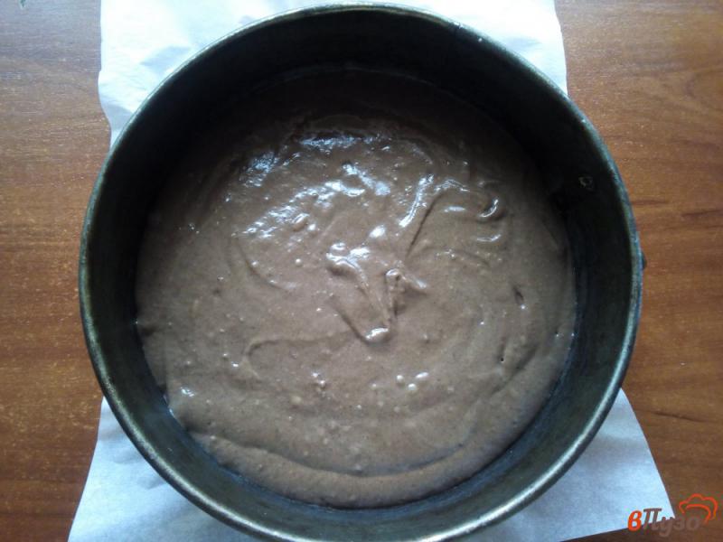 Фото приготовление рецепта: Шоколадный пирог с творогом шаг №6