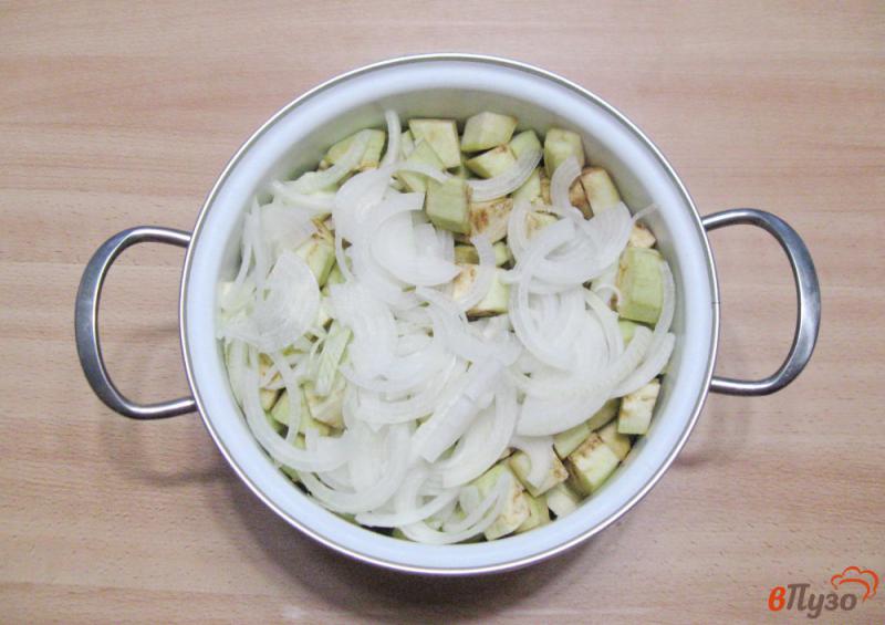 Фото приготовление рецепта: Закуска из кабачков с баклажанами на зиму шаг №3