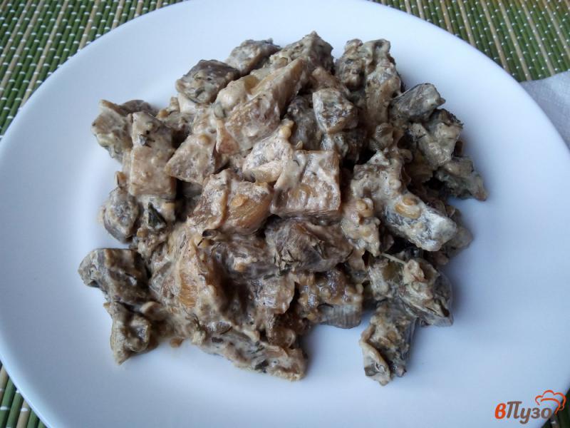 Фото приготовление рецепта: Баклажаны в сметане как грибы шаг №6