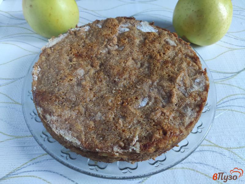 Фото приготовление рецепта: Насыпной яблочный пирог шаг №10