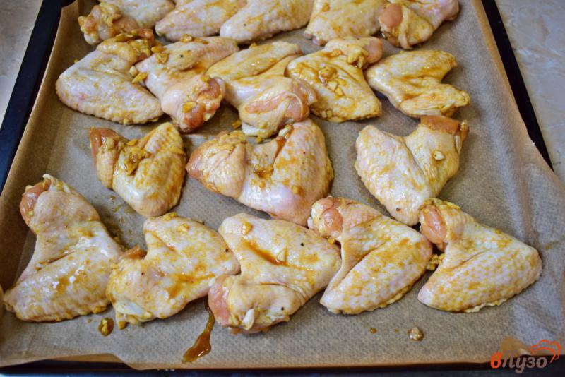 Фото приготовление рецепта: Куриные крылья в соевом соусе шаг №5