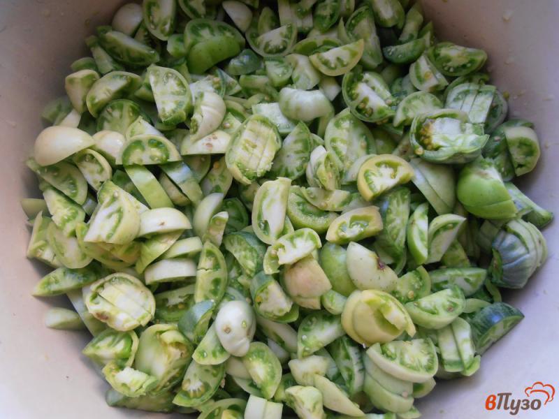 Фото приготовление рецепта: Салат из зеленых помидор на зиму шаг №1