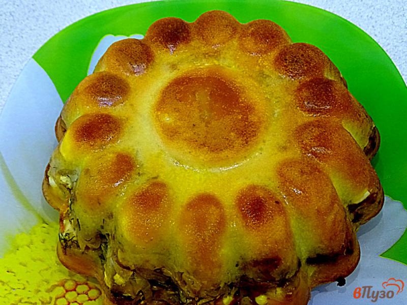 Фото приготовление рецепта: Заливной капустный пирог шаг №14