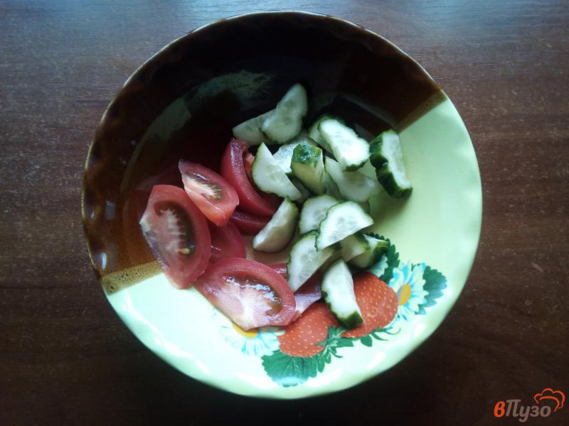 Фото приготовление рецепта: Овощной салат со сметанной заправкой шаг №1