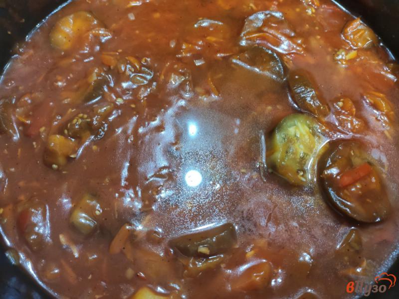 Фото приготовление рецепта: Баклажаны в кетчупе на зиму шаг №11