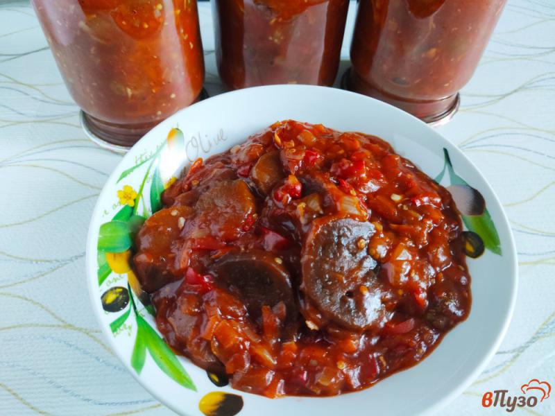 Фото приготовление рецепта: Баклажаны в кетчупе на зиму шаг №13