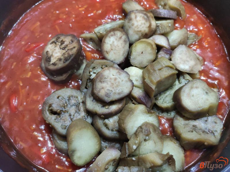 Фото приготовление рецепта: Баклажаны в кетчупе на зиму шаг №10
