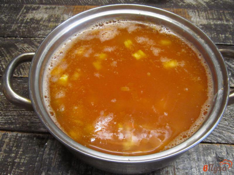Фото приготовление рецепта: Овощной суп с красной чечевицей шаг №7