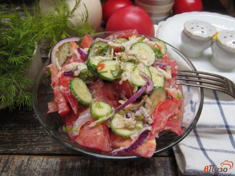 Фото приготовление рецепта: Овощной салат с редькой шаг №4