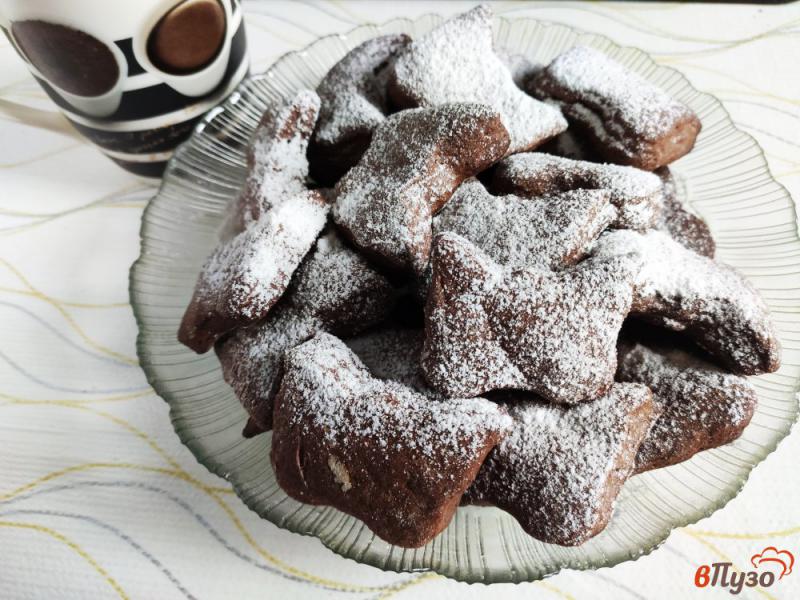 Фото приготовление рецепта: Творожное печенье с какао шаг №9
