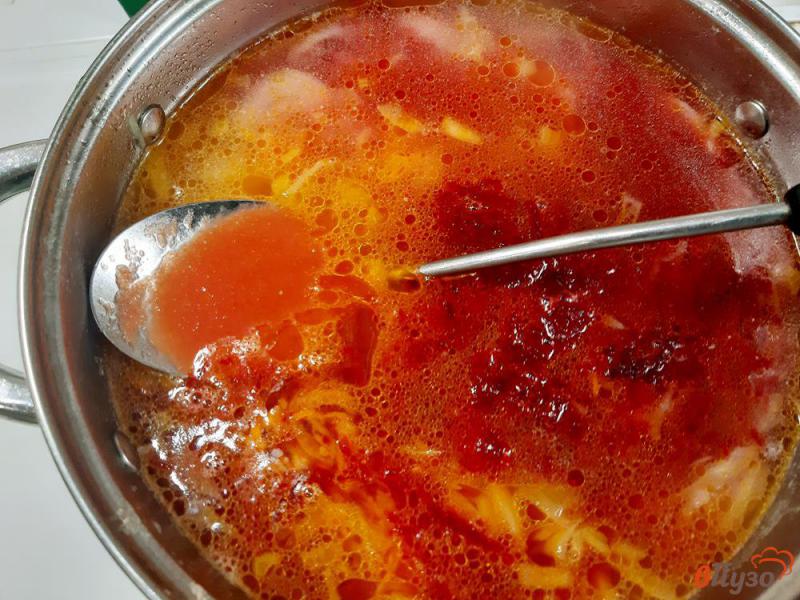 Фото приготовление рецепта: Борщ красный с помидорами шаг №12