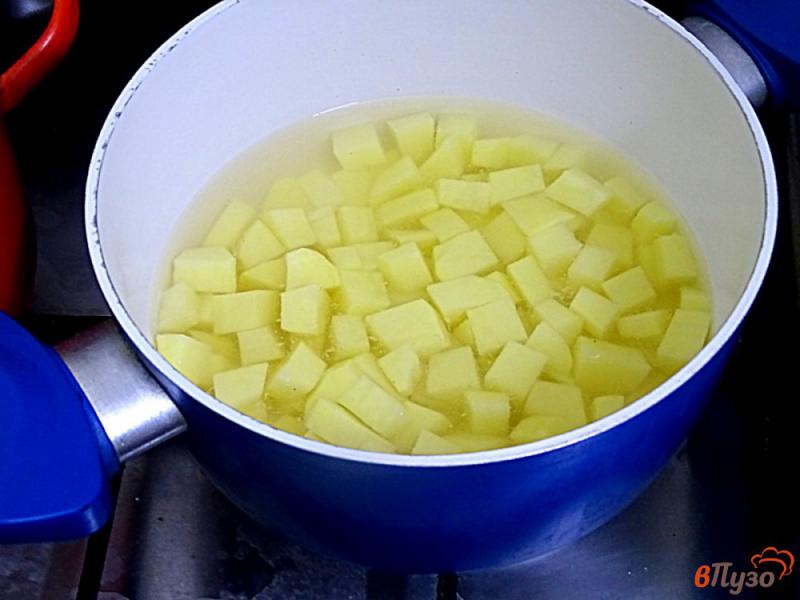 Фото приготовление рецепта: Суп с опятами и сметаной шаг №5