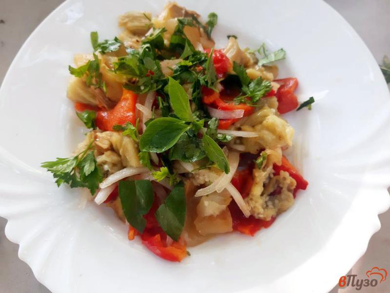 Фото приготовление рецепта: Салат из овощей запеченных на мангале шаг №7
