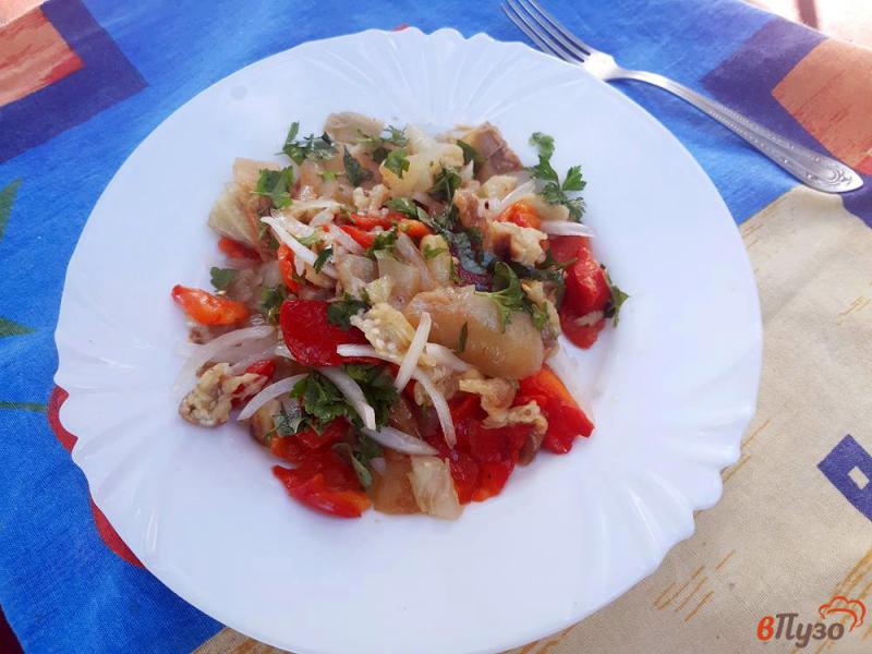 Фото приготовление рецепта: Салат из овощей запеченных на мангале шаг №8