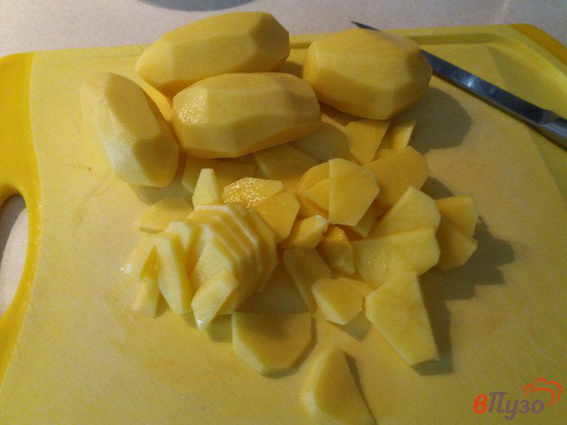 Фото приготовление рецепта: Жареный картофель на сале шаг №2