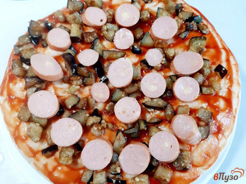 Фото приготовление рецепта: Пицца с баклажанами шаг №6