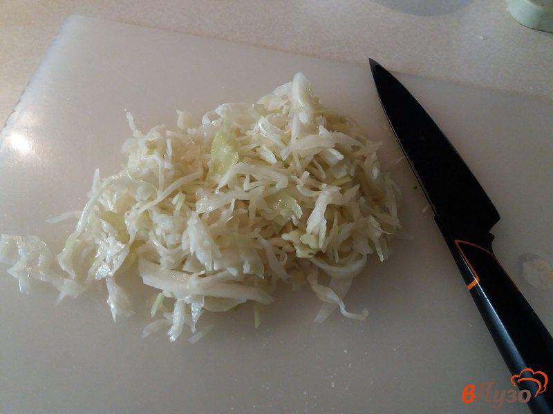 Фото приготовление рецепта: Салат из свежей капусты с огурцами шаг №2