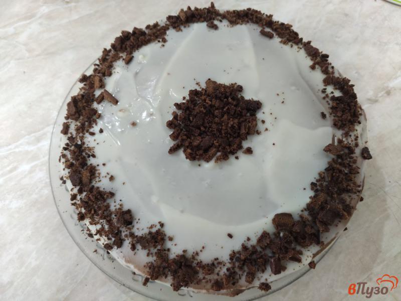 Фото приготовление рецепта: Шоколадный торт с заварным кремом шаг №17