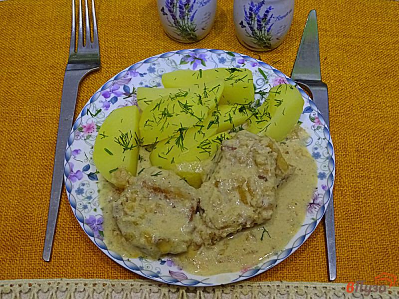 Фото приготовление рецепта: Кролик в соусе с чесноком шаг №9