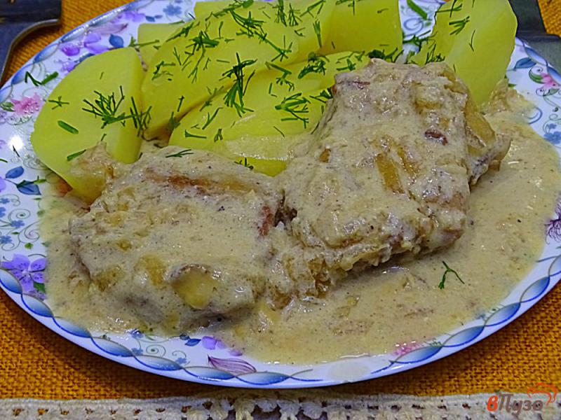 Фото приготовление рецепта: Кролик в соусе с чесноком шаг №8